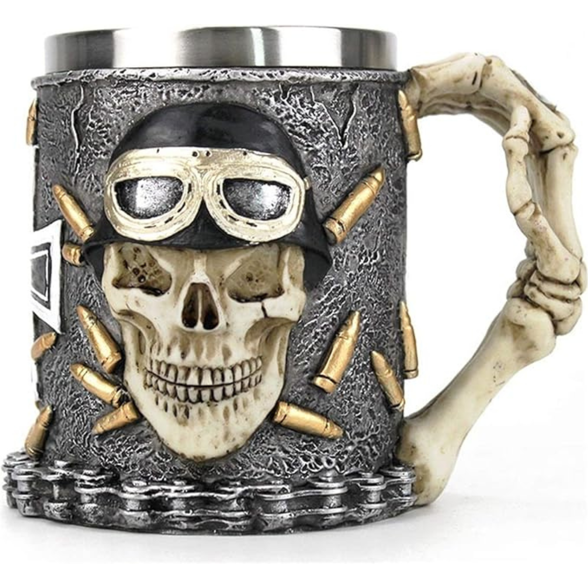 Gray helmet for bikers